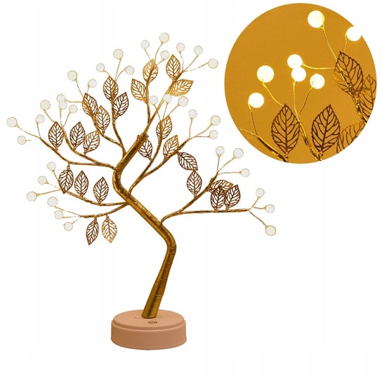 Drzewko Led Ozdobne Szczęścia Świąteczne Lampki Dekoracja Piękna Złota Inna marka
