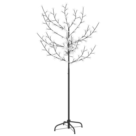 Drzewko świąteczne LED 150cm, czarny, zimny biały, Inna marka