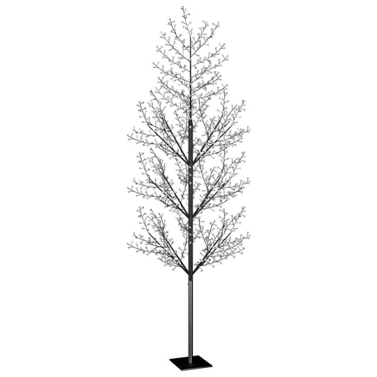 Drzewko świąteczne LED 400cm, czarne, zimne białe Inna marka
