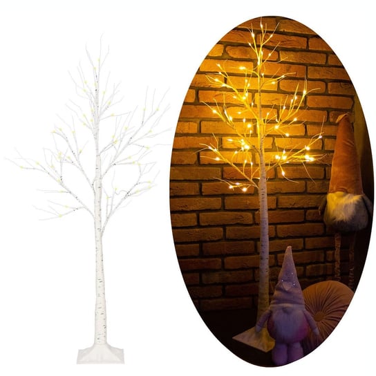 Drzewko świecące 150 cm brzoza LED dekoracja świąteczna Springos