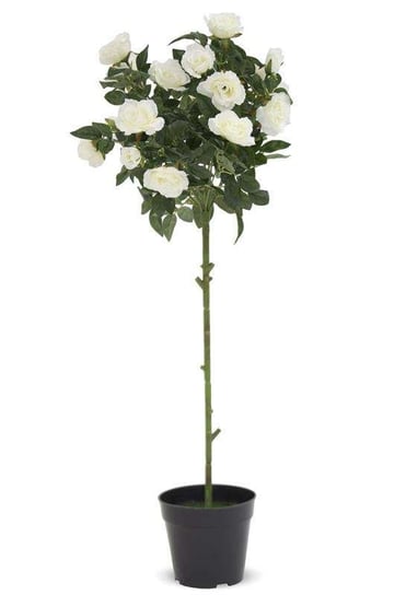 Drzewko Sztuczne W Doniczce Białe Róże H: 85 Cm Art-Pol