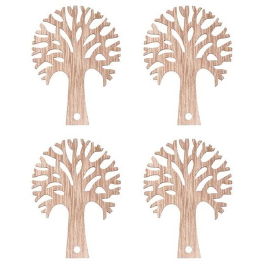 Drzewo Drewniane Dekoracyjne Decoupage 4 Szt Siima