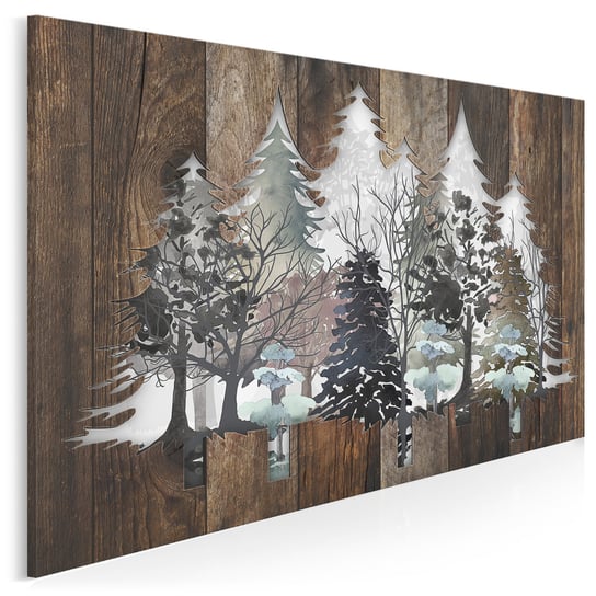 Drzwi do lasu - nowoczesny obraz na płótnie - 120x80 cm VAKU-DSGN Nowoczesne obrazy