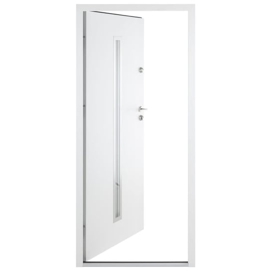 Drzwi frontowe aluminiowe 110x207,5 cm białe Zakito Europe