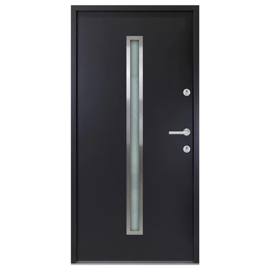 Drzwi frontowe aluminiowe antracyt 110x207,5 cm Inna marka