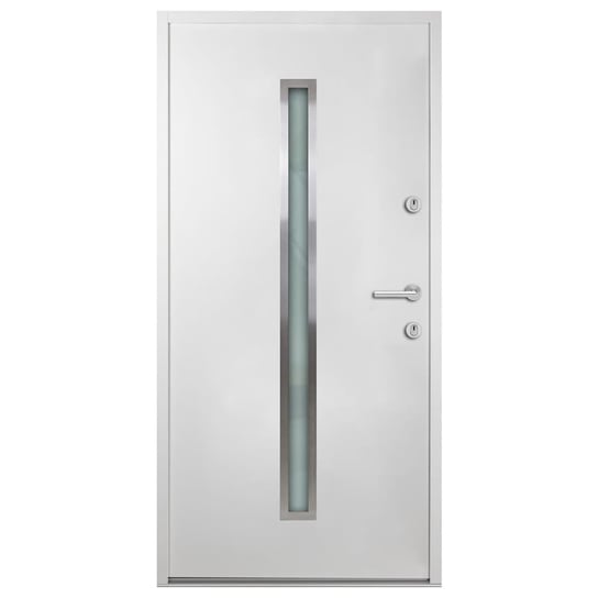 Drzwi frontowe aluminiowe białe 90x200cm, regulowa Inna marka