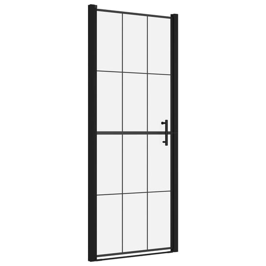 Drzwi prysznicowe industrialne, czarne, 88-91x195 Inna marka