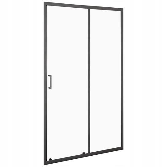 DRZWI PRYSZNICOWE WNĘKOWE PRZESUWNE 125CM BLACK KABINA WALK-IN SZYBA SEVANTE