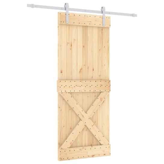 Drzwi przesuwne drewniane sosnowe, 85x3,6x210 cm, Inna marka