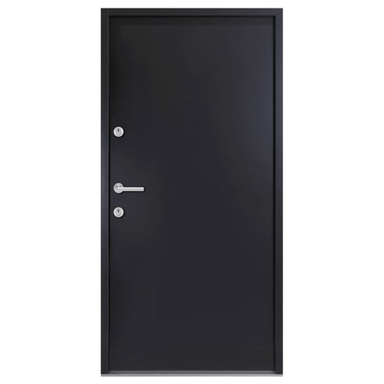 Drzwi wejściowe, antracytowe, 100x200 cm, aluminiu vidaXL