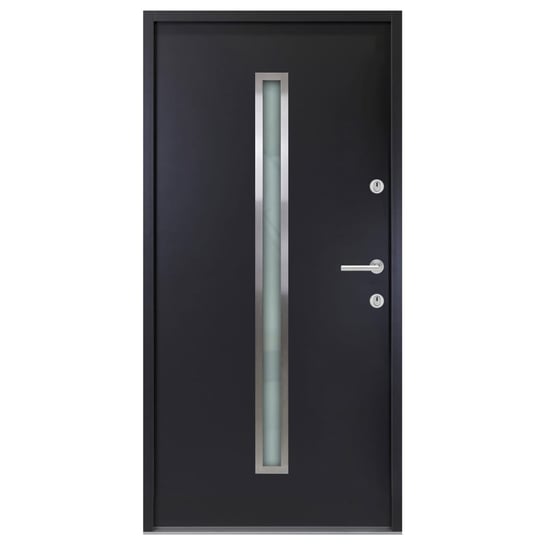 Drzwi wejściowe, antracytowe, 110x207,5 cm, alumin vidaXL