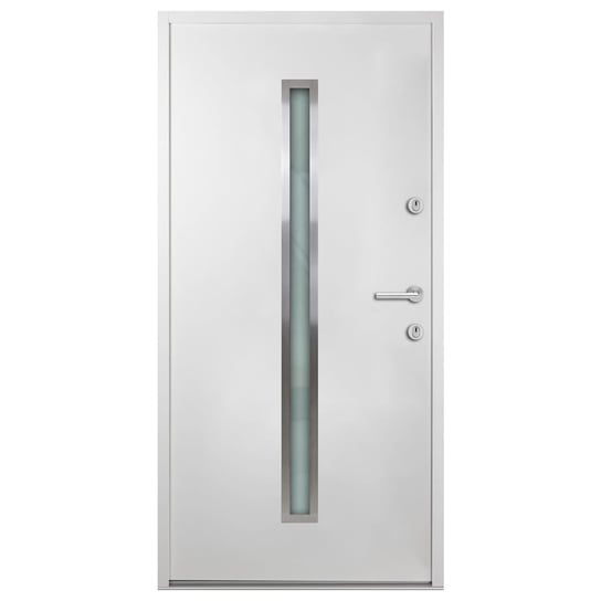 Drzwi wejściowe, białe, 110x207,5 cm, aluminium vidaXL
