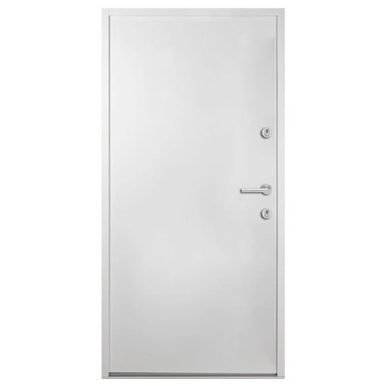 Drzwi wejściowe, białe, 90x200 cm, aluminium vidaXL