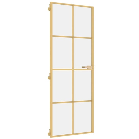 Drzwi wewnętrzne hartowane szkło, złote, 76x201,5c Inna marka