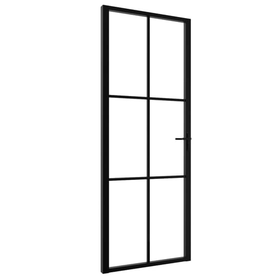 Drzwi wewnętrzne szklane 76x201,5 cm, czarne, z de Inna marka