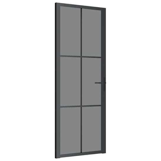Drzwi wewnętrzne szklane czarne 76x201,5 cm Inna marka