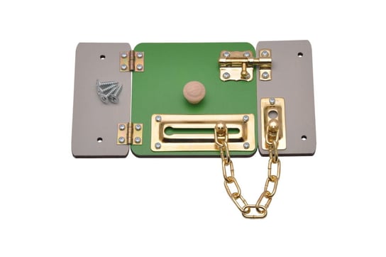 Drzwi z łańcuchem i zasuwką do tablicy manipulacyjnej Zabawki Sensoryczne
