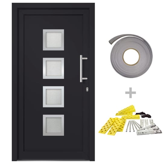Drzwi zewnętrzne aluminiowe 98x190 antracyt+białe Inna marka