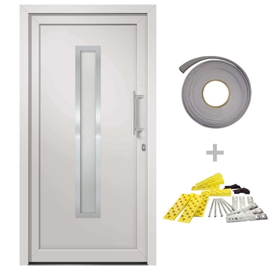 Drzwi zewnętrzne aluminiowe 98x208cm, białe, kompl Inna marka