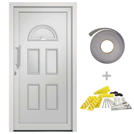Drzwi zewnętrzne PVC 98x208 cm, białe Inna marka
