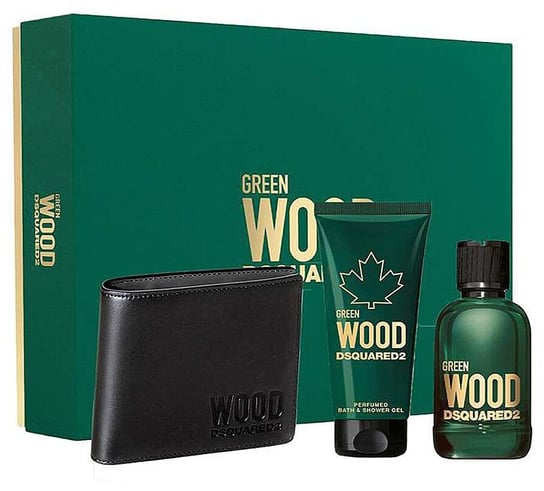 Dsquared2, Green Wood, zestaw kosmetyków, 2 szt. + etui na karty Dsquared2