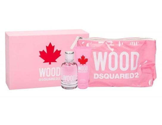 Dsquared2, Wood For Her, zestaw kosmetyków, 2 szt. + kosmetyczka Dsquared2