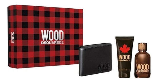 Dsquared2, Wood Pour Homme, zestaw kosmetyków, 2 szt. + portfel Dsquared2