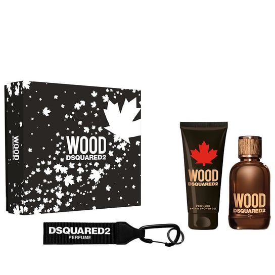 Dsquared2, Wood Pour Homme, zestaw prezentowy kosmetyków, 2 szt. + breloczek do kluczy Dsquared2