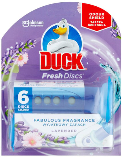 Duck Fresh Discs Lavender - Żelowy Krążek Do Toalety O Zapachu Lawendowym, Urządzenie 36Ml Duck