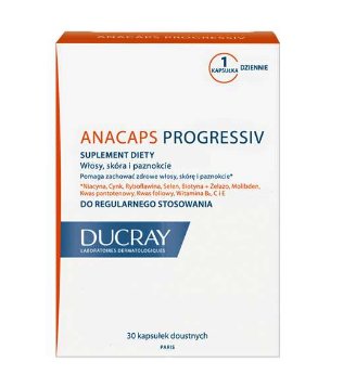 Ducray Anacaps Progressiv, suplement diety, 30 kapsułek Pierre Fabre