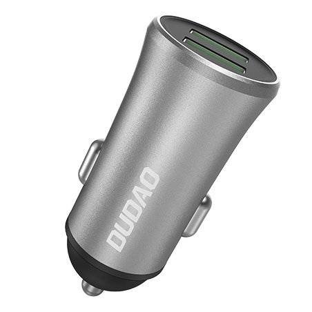Dudao 3,4A inteligentna ładowarka samochodowa 2x USB srebrny (R6S silver) Dudao