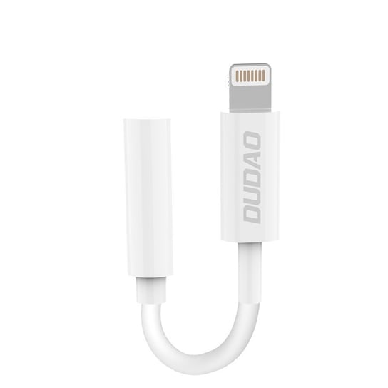 Dudao adapter audio przejściówka do słuchawek z Lightning na mini jack 3,5 mm biały (L16i white) Dudao