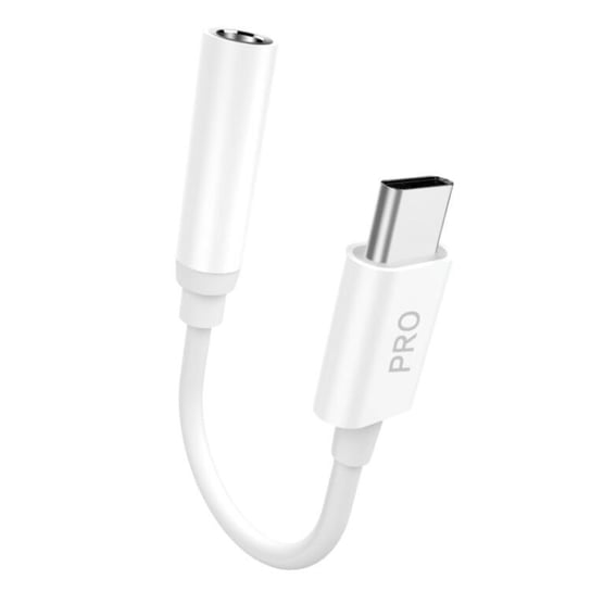Dudao adapter audio przejściówka do słuchawek z USB Typ C na mini jack 3,5 mm biały (L16CPro white) Dudao