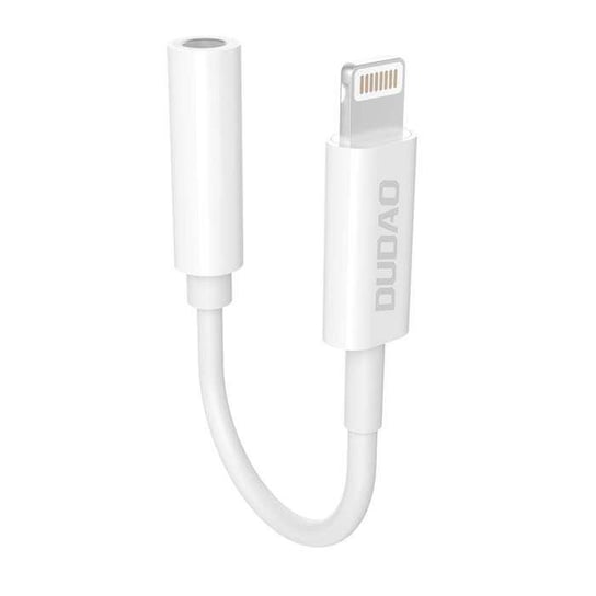 Dudao adapter przejściówka do słuchawek z Lightning (męski) na 3,5mm mini jack (żeński) 10cm biały (L16+white) Dudao