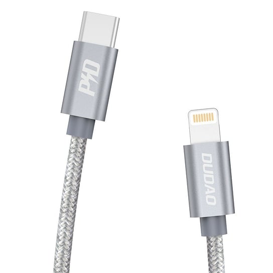 Dudao kabel przewód USB Typ C - Lightning Power Delivery 45W 1m szary (L5Pro grey) Dudao