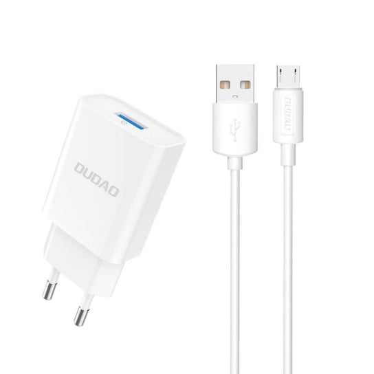 Dudao ładowarka sieciowa USB QC3.0 12W biały + kabel Lightning 1m (A3EU) Dudao