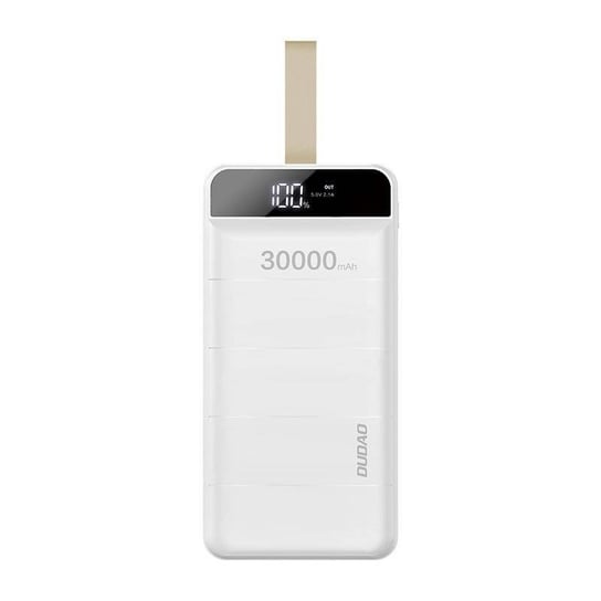 Dudao power bank 30000 mAh 3x USB z lampką LED biały (K8s+ white) Dudao