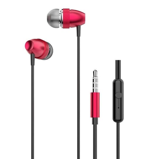 Dudao przewodowe słuchawki dokanałowe zestaw słuchawkowy ze złączem 3,5 mm mini jack czerwony (X2Pro red) Dudao