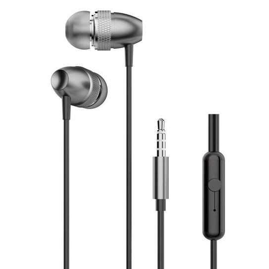 Dudao przewodowe słuchawki dokanałowe zestaw słuchawkowy ze złączem 3,5 mm mini jack szary (X2Pro gray) Dudao