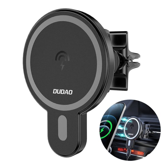 Dudao samochodowy uchwyt magnetyczny indukcyjna ładowarka Qi 15W (kompatybilna z MagSafe) czarny (F13) Dudao