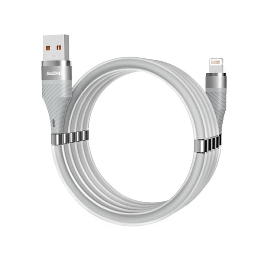 Dudao samoorganizujący magnetyczny kabel przewód USB - Lightning 5 A 1 m szary (L1xsL light gray) Dudao