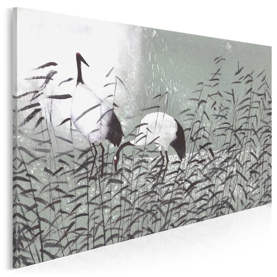 Dumne żurawie - nowoczesny obraz na płótnie - 120x80 cm VAKU-DSGN Nowoczesne obrazy