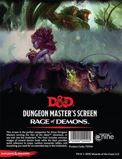 Dungeons & Dragons RPG - Rage of Demons - DM Screen Rebel