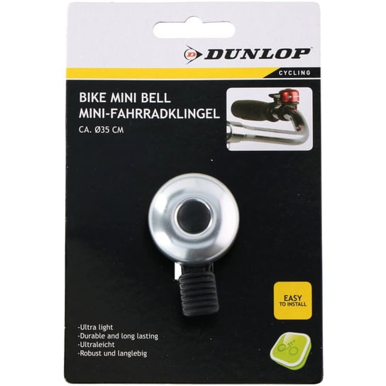 Dunlop, Dzwonek rowerowy gruszka, śr. 35mm, srebrny Dunlop