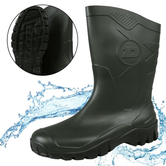 Dunlop Protective Footwear Unisex-Kinder Dunlop Dull Gummistiefel, Grün