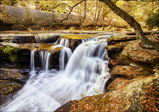 Dunloup Falls near the largely abandoned old coal town of Thurmond in Fayette County, West Virginia., Carol Highsmith - plakat 50x40 cm Galeria Plakatu