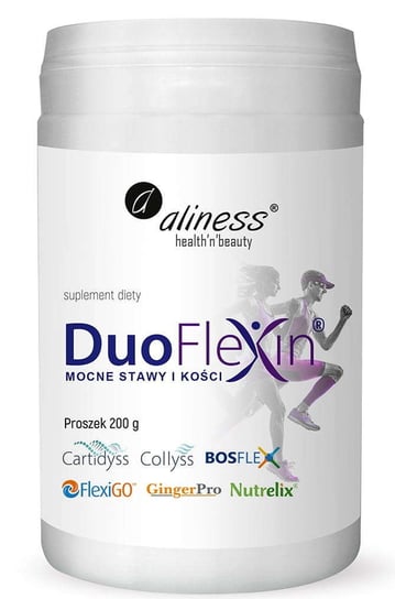 Duoflexin® 200 g, mocne stawy i kości 100% Natural Aliness Proszek 200 g Aliness