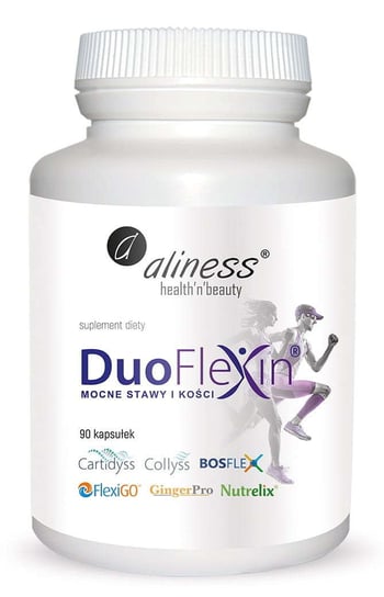 Duoflexin® Suplement diety, 90 kaps., mocne stawy i kości 100% natural Aliness 90 vege kaps. Aliness