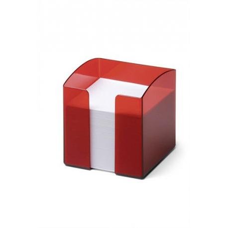 Durable, pojemnik z karteczkami trend, czerwono przezroczysty DURABLE