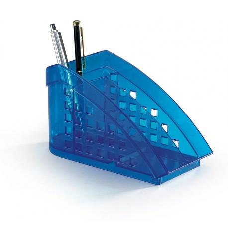 Durable, przybornik na biurko Trend, niebieski przeźroczysty DURABLE
